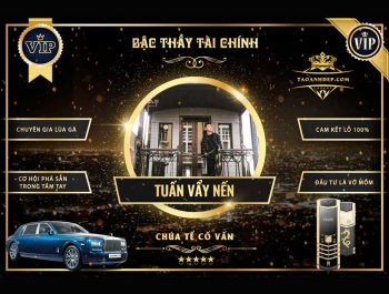 Tạo ảnh chế banner bậc thầy tài chính phong cách luxury