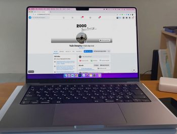 Ghép ảnh wall facebook vào Macbook Pro 2021