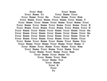 Make your name in a heart shape