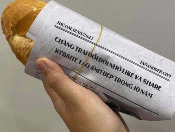 Chế ảnh tiêu đề tờ báo bọc ổ bánh mì