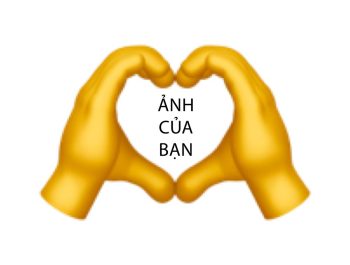 Ghép ảnh vào Emoji hai bàn tay tạo hình trái tim