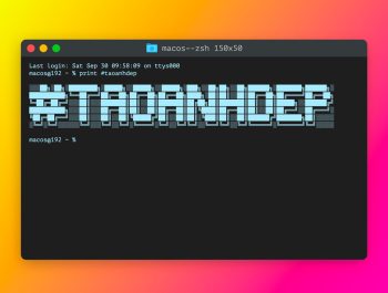 Tạo ảnh tên theo phong cách Terminal Macos